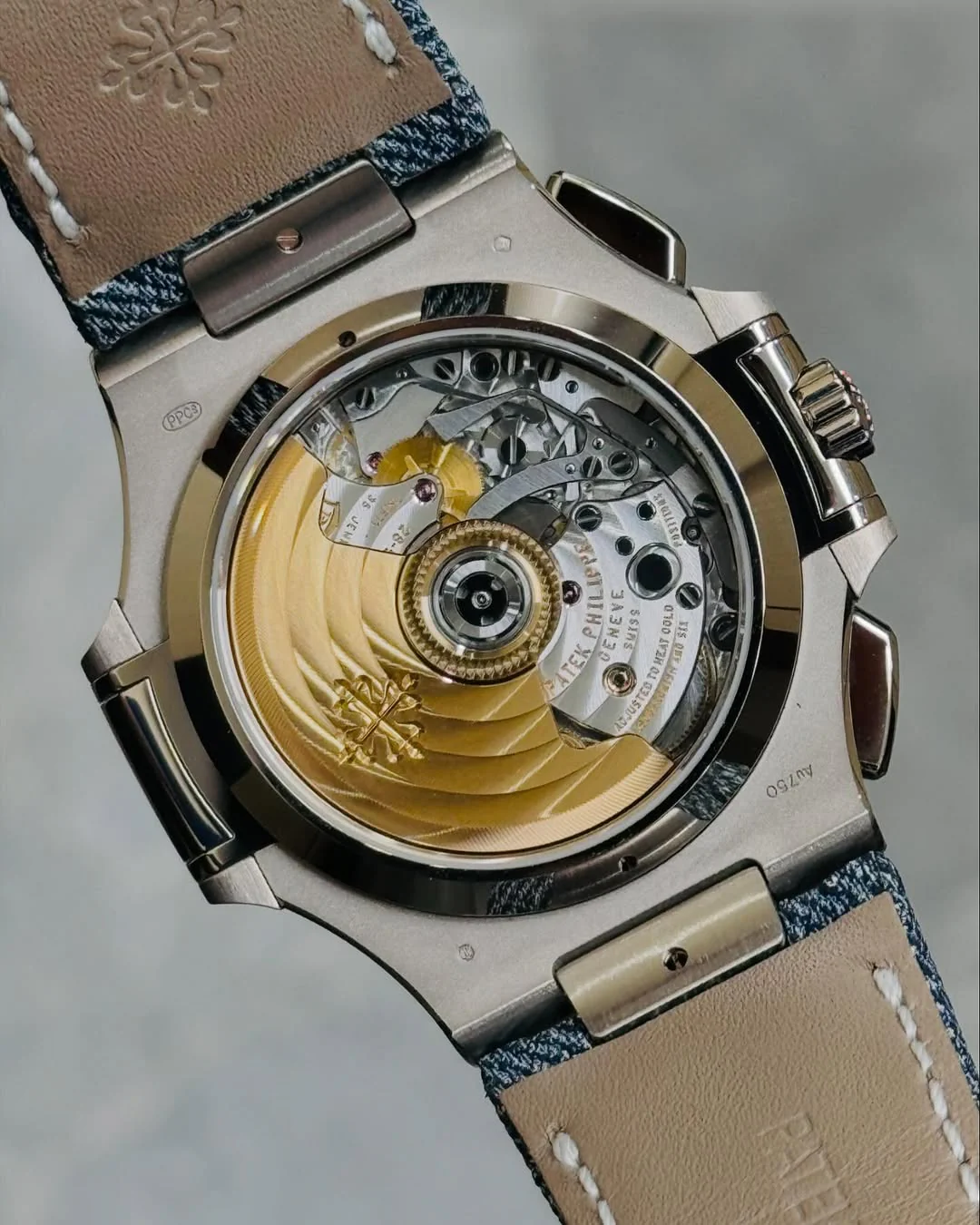 Patek Philippe Nautilus Master Grade 5980 Flyback Chronograph Blue Gray Dial - Image 3